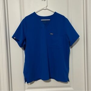 Figs Royal Blue V-Neck Scrub Top Women’s XXL
